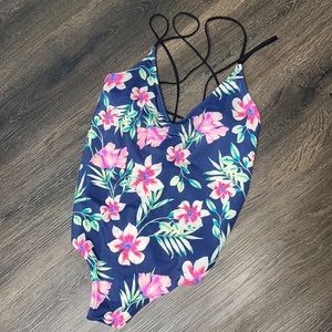 One piece swim suit from pink with strappy back
